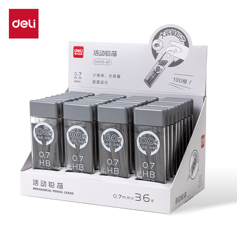Minas Deli para Portaminas 0.7 mm Gris