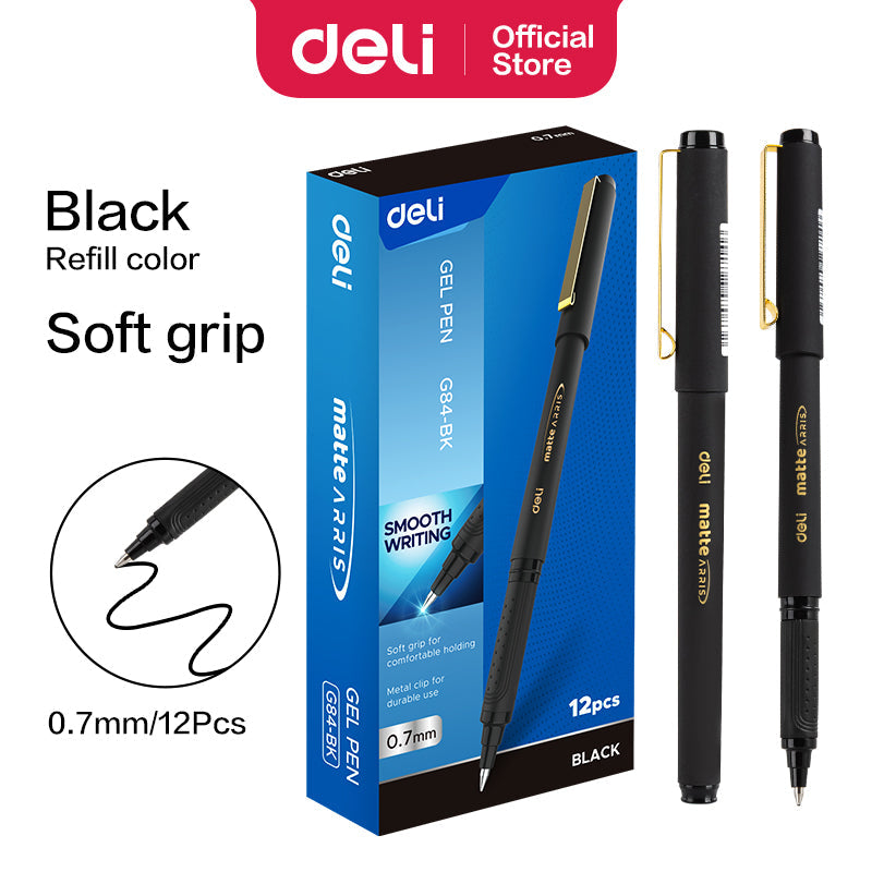 Bolígrafo Deli Mate con Tapa Tinta Negra 0.7 mm