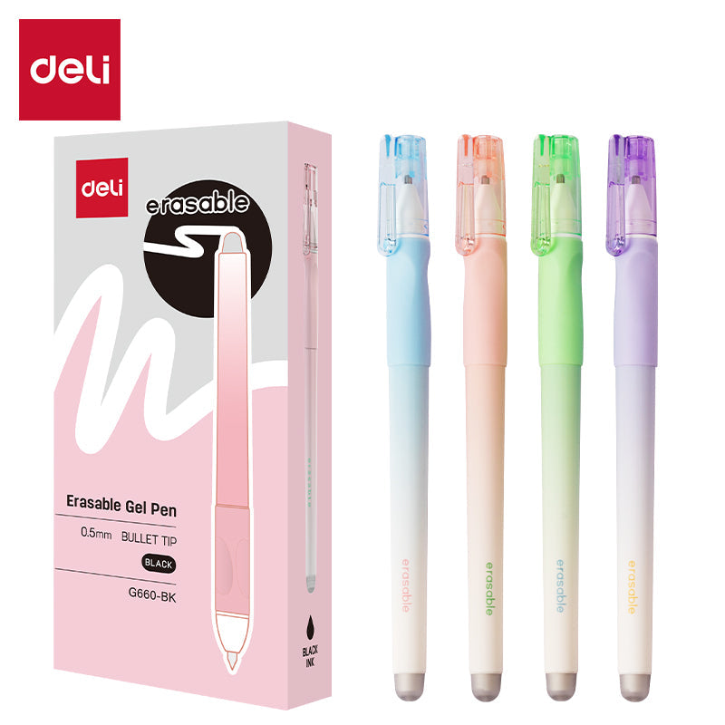 Bolígrafo Deli Gel Borrable Retráctil Tinta Negra 0.5 mm
