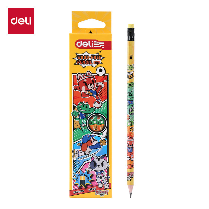 LAPICES DELI GRAFITO FUTBOL HB X12 UNDS