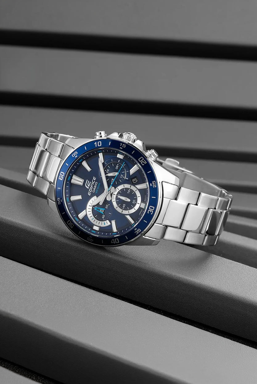 RELOJ ANALÓGICO PARA HOMBRE CASIO EDIFICE EFV-570D-2AVUDF - PLATEADO
