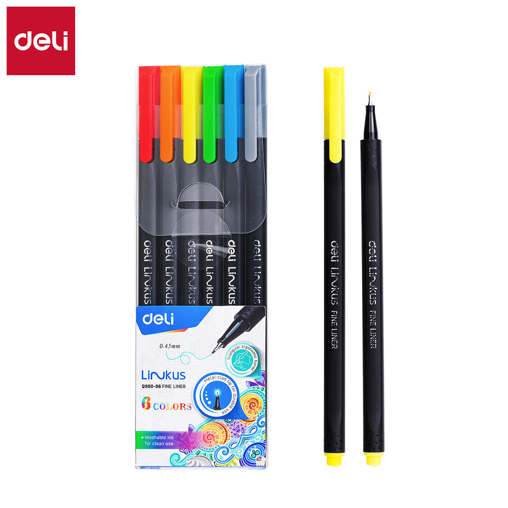 Estuche micropuntas DELI 0.45 tinta lavable x12 unidades
