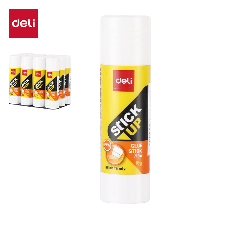 Pegante barra DELI 15g Color blanco x12 unidades