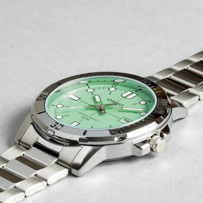 RELOJ PARA HOMBRE CASIO MTP-VD01D-3E1VUDF -VERDE