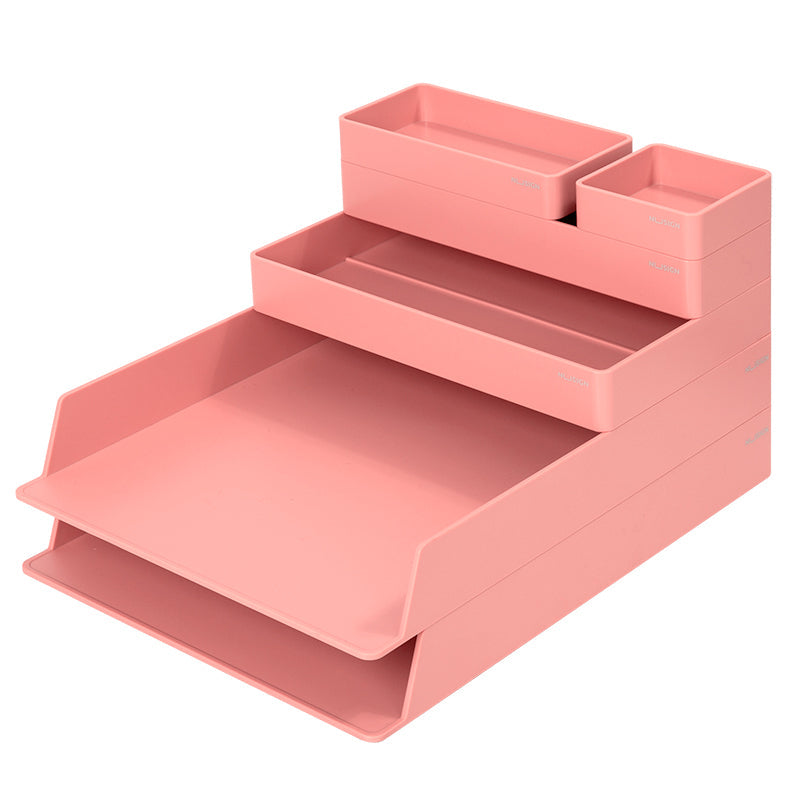 ORGANIZADOR ESCRITORIO NUSIGN DELI ROSADO X1 UNIDAD