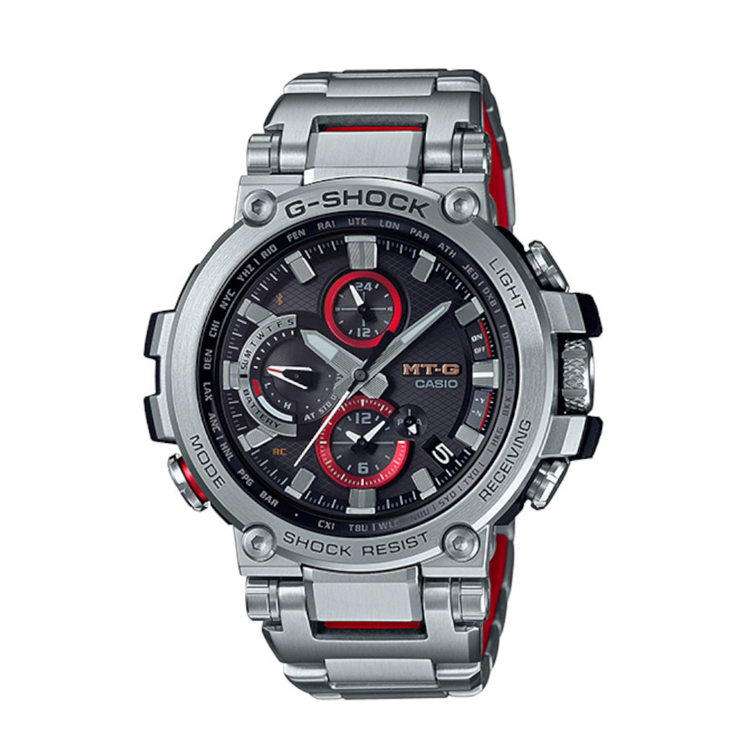 RELOJ ANÁLOGO DIGITAL PARA HOMBRE CASIO G-SHOCK MTG-B1000D-1ADR - PLATEADO