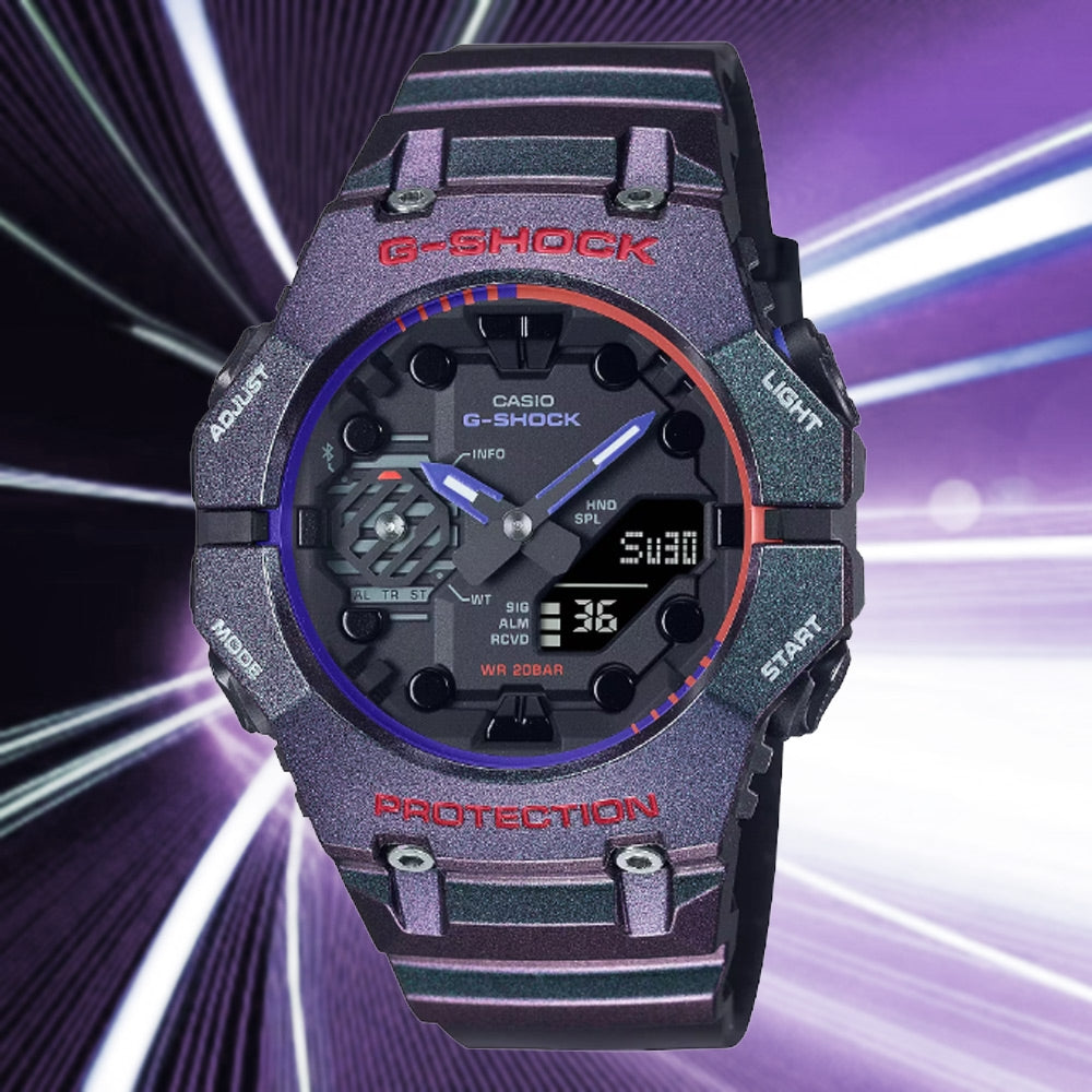 RELOJ ANÁLOGO DIGITAL PARA HOMBRE CASIO G-SHOCK GA-B001AH-6ADR - MORADO