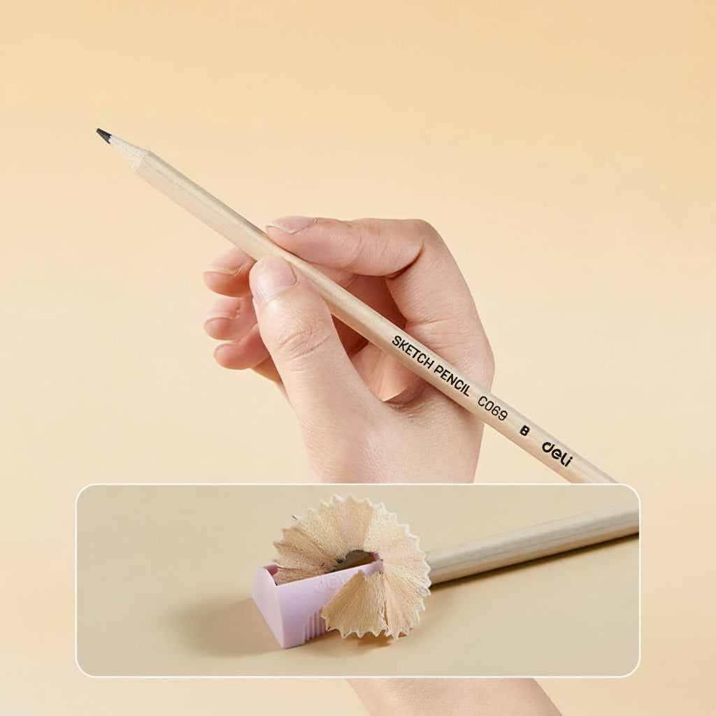 Lapices dibujo DELI 2H a 2B x6 unidades