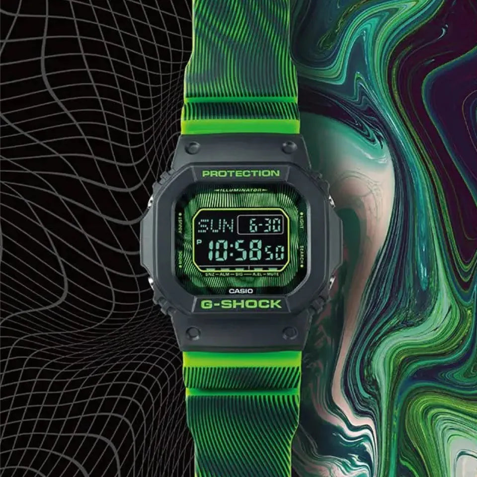RELOJ DIGITAL PARA HOMBRE CASIO G-SHOCK DW-D5600TD-3DR - VERDE
