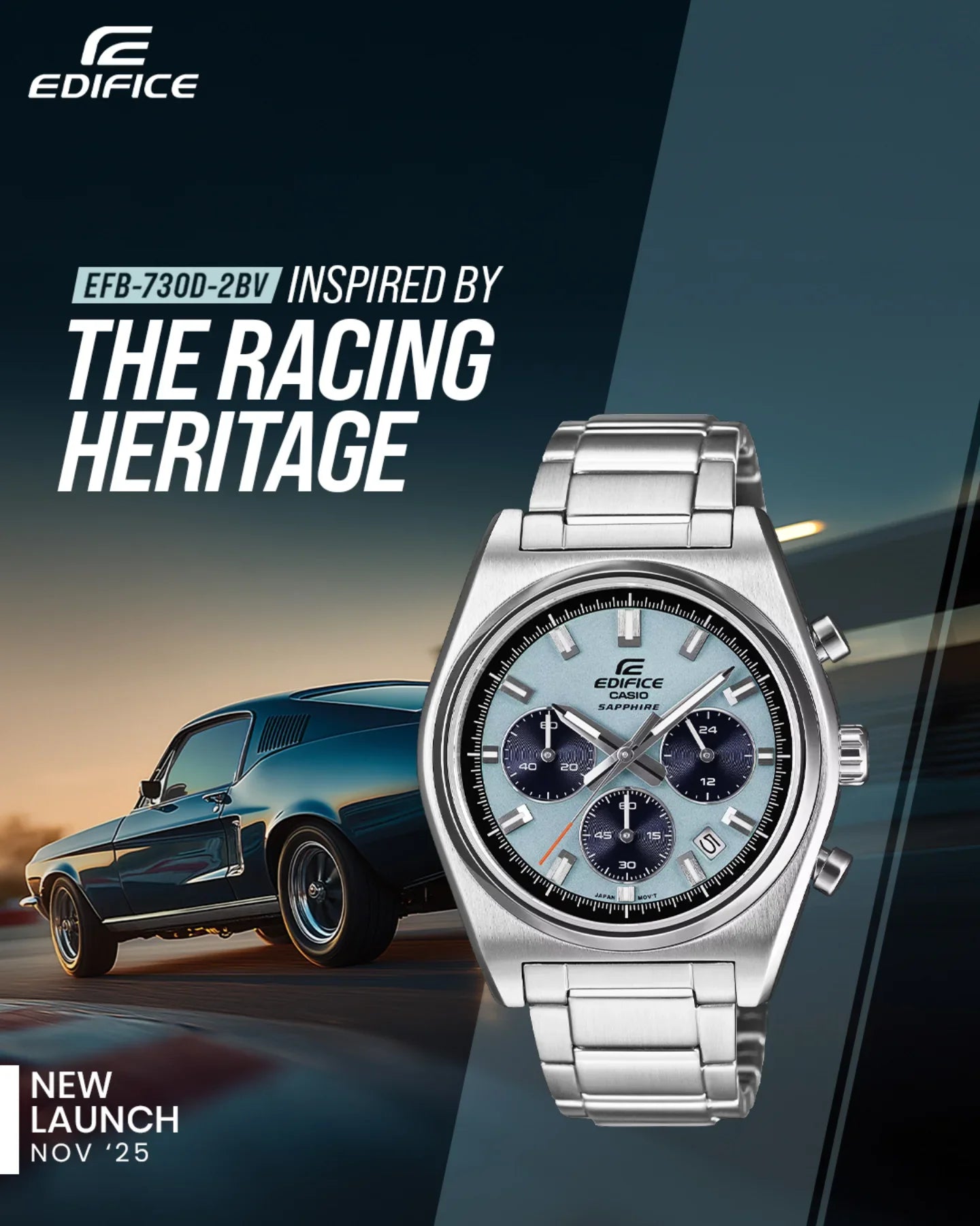 EFB-730D-2BVUDF RELOJ PARA HOMBRE CASIO EDIFICE - AZUL