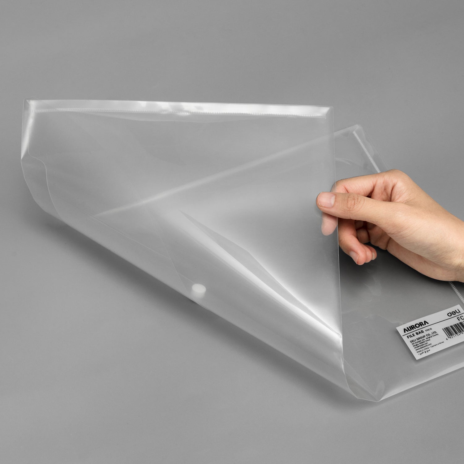 Carpeta transparente DELI tamaño oficio x10 unidades
