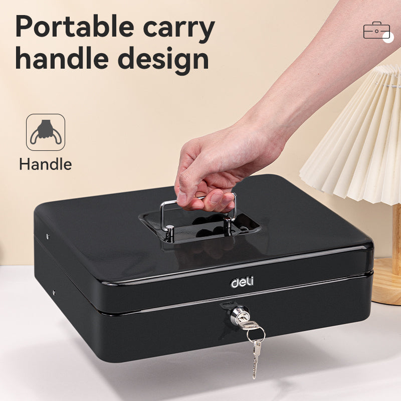 Caja de Seguridad Deli 9 x 30 x 24 cm Negra