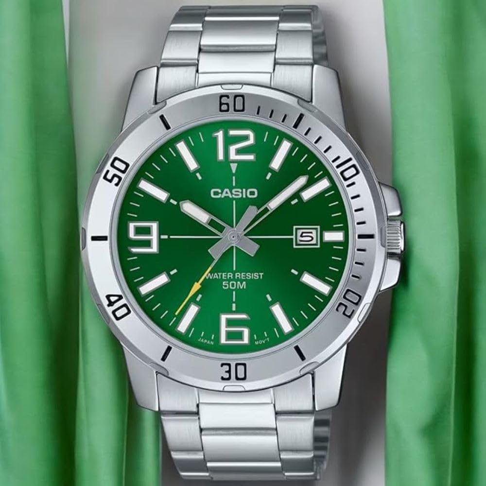 RELOJ PARA HOMBRE CASIO MTP-VD01D-3BVUDF -VERDE