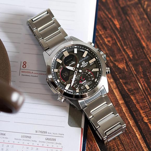 RELOJ ANALÓGICO-DIGITAL PARA HOMBRE CASIO EDIFICE ECB-30D-1ADF - PLATEADO