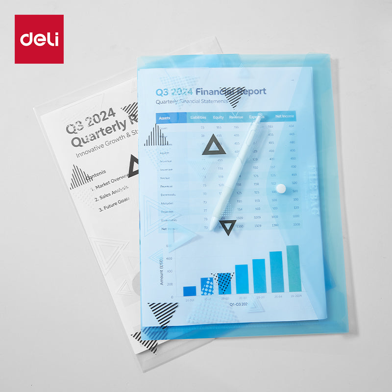 CARPETA DELI A4 PLASTICA DE BOTON X10 UNIDADES