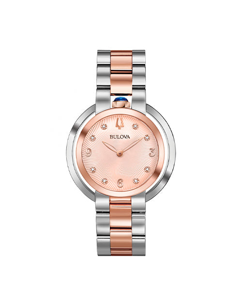 RELOJ ANALOGO DE MUJER EN ACERO 316 CON DIAMANTES CRISTAL DE ZAFIRO CURVO RESISTENCIA AL AGUA HASTA 30 METROS