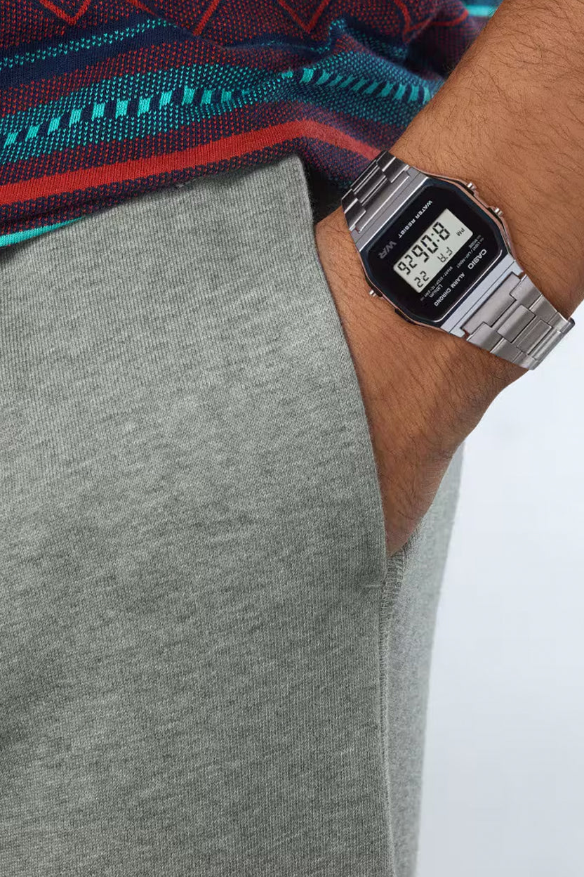 RELOJ CASIO VINTAGE A158WEA-1DF - PLATEADO