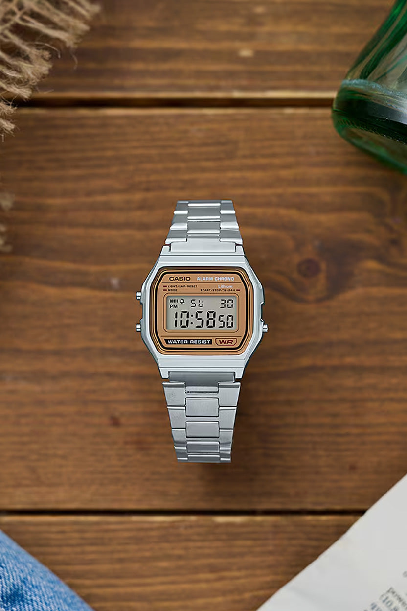 RELOJ CASIO VINTAGE A158WEA-9DF - CAFÉ