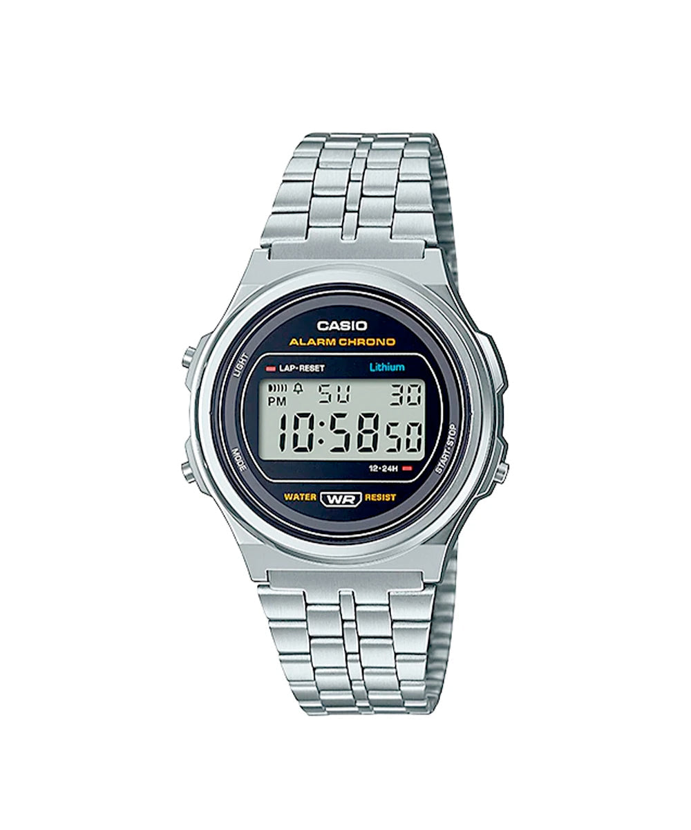 RELOJ CASIO VINTAGE A171WE-1ADF -PLATEADO