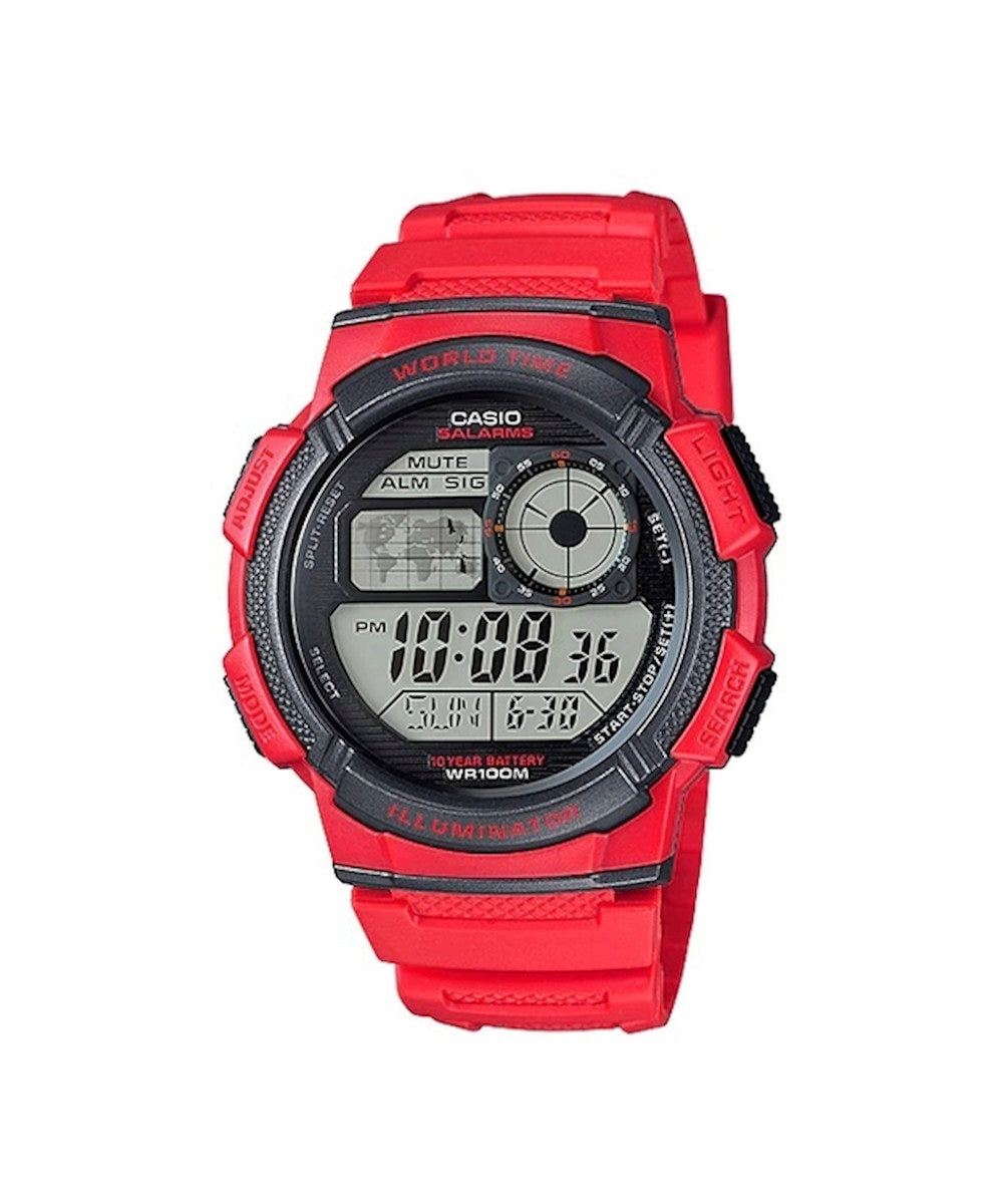 RELOJ PARA HOMBRE CASIO AE-1000W-4AVDF -ROJO