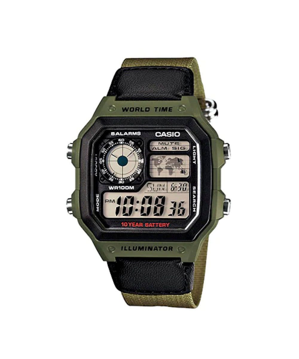 RELOJ PARA HOMBRE CASIO AE-1200WHB-3BVDF -VERDE