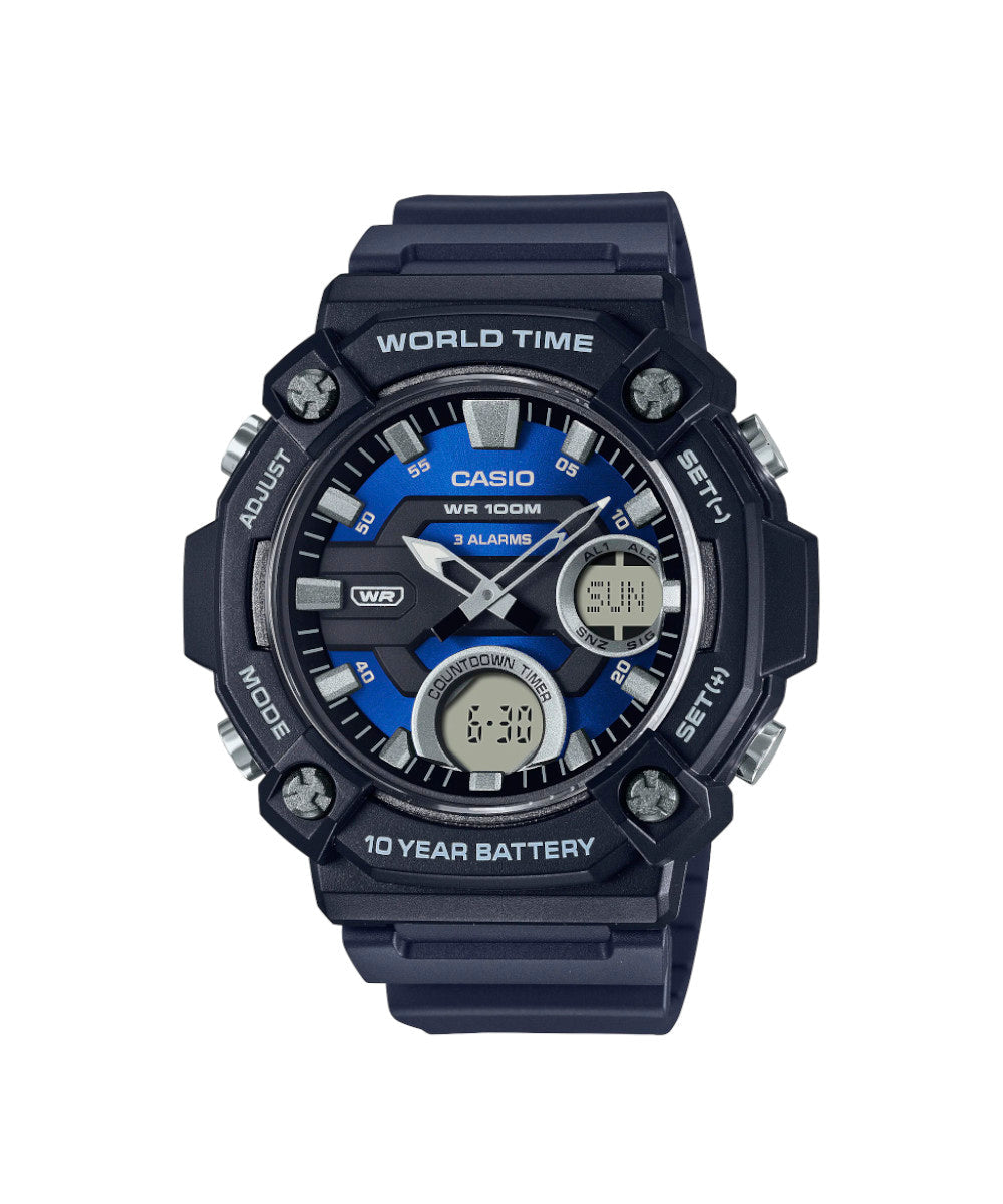 RELOJ PARA HOMBRE CASIO AEQ-120W-2AVDF -NEGRO