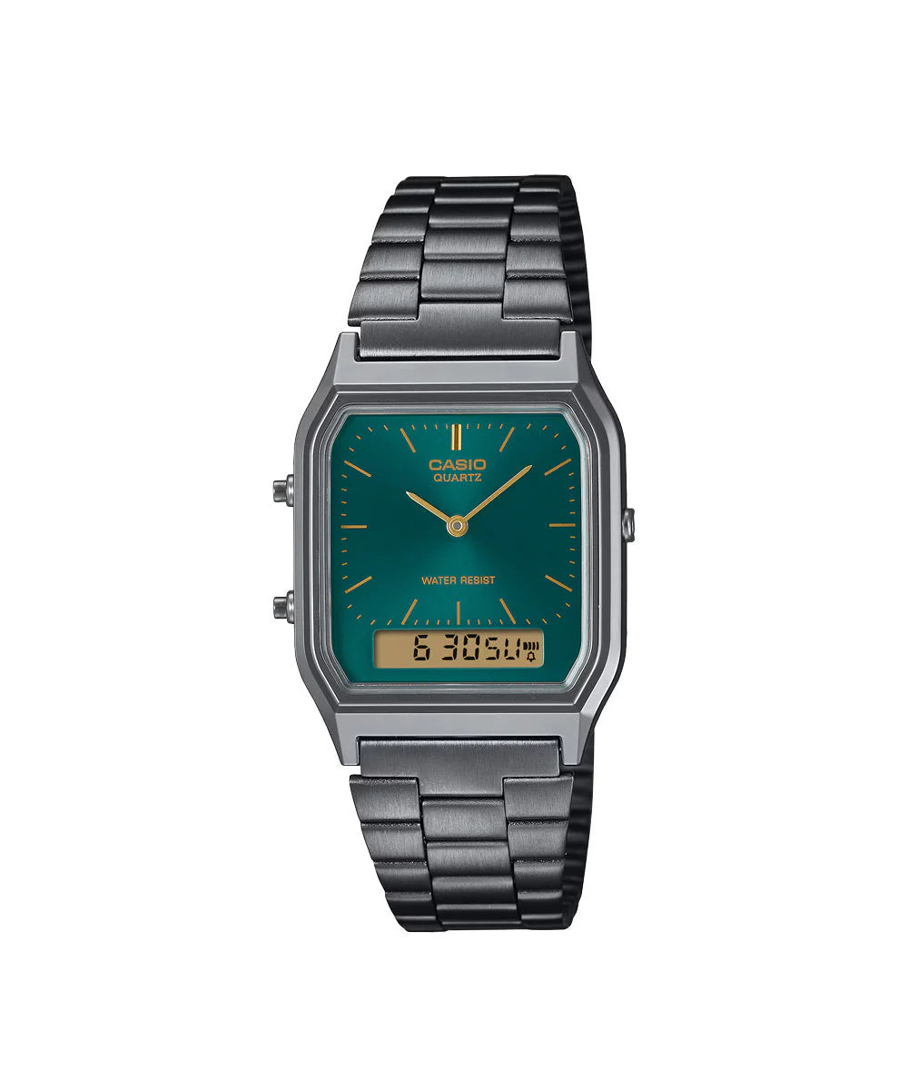 RELOJ CASIO VINTAGE AQ-230EGG-3ADF - VERDE