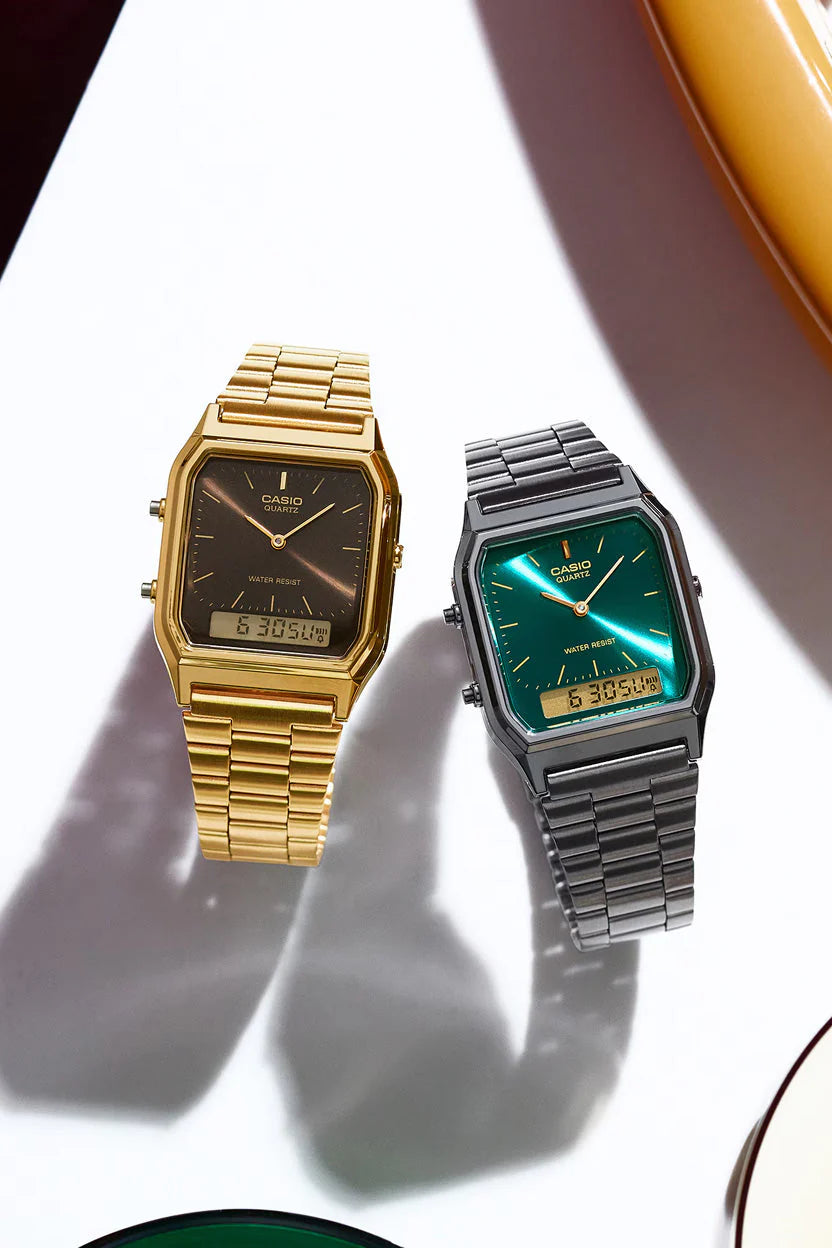 RELOJ CASIO VINTAGE AQ-230EGG-3ADF - VERDE
