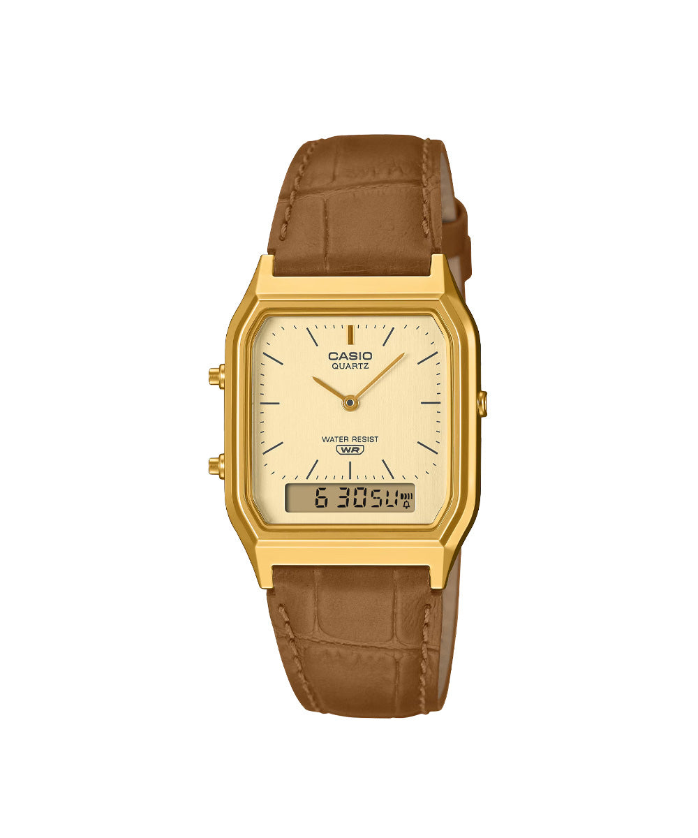 RELOJ CASIO VINTAGE AQ-230EGL-9ADF - DORADO