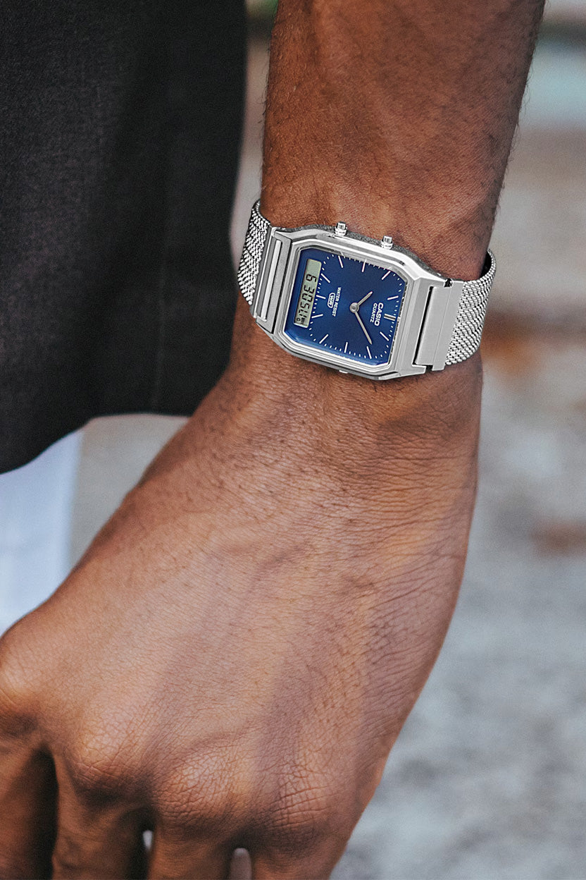 RELOJ CASIO VINTAGE AQ-230EM-2ADF - AZUL