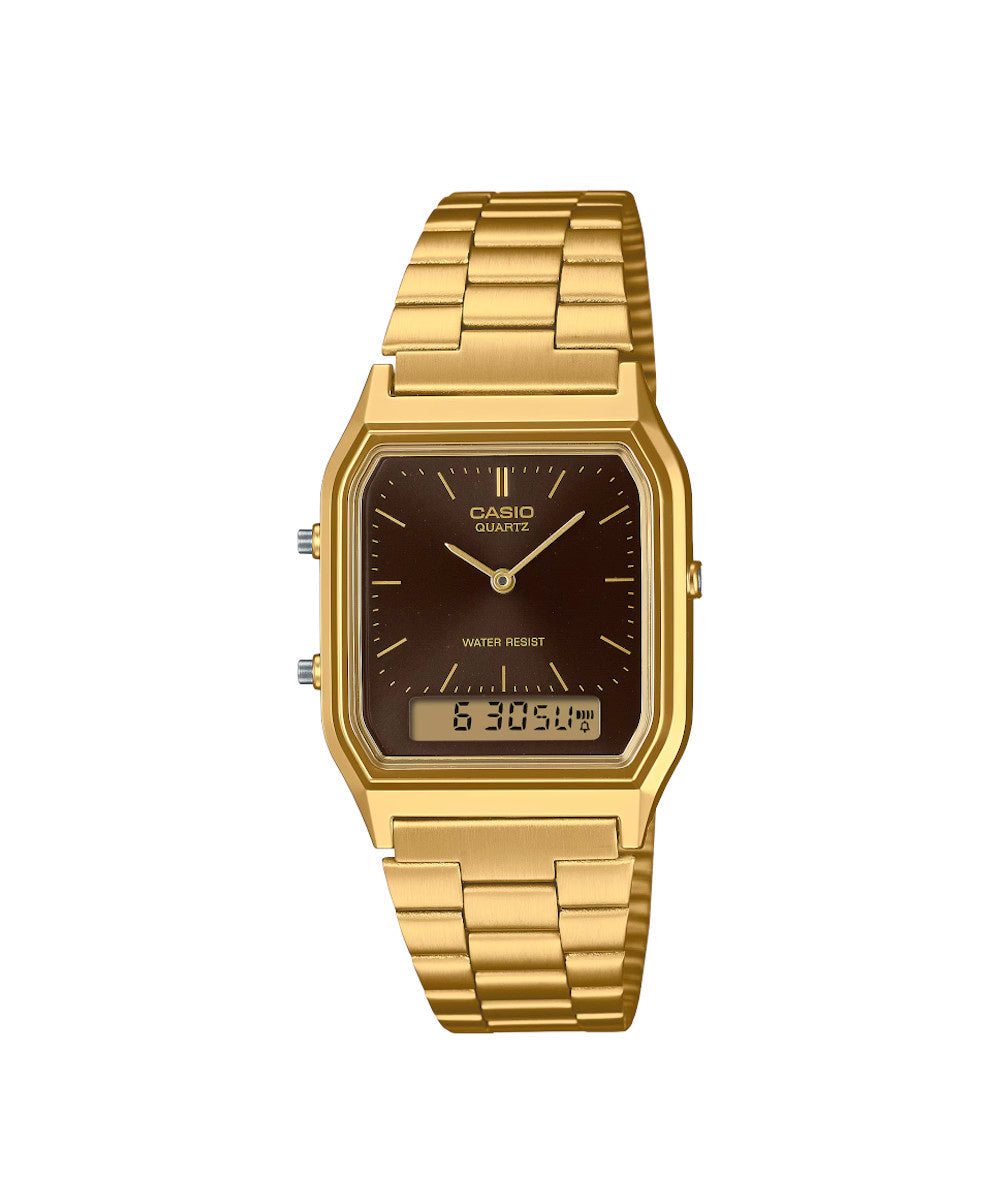 RELOJ CASIO VINTAGE AQ-230GA-5AMQYDF -DORADO