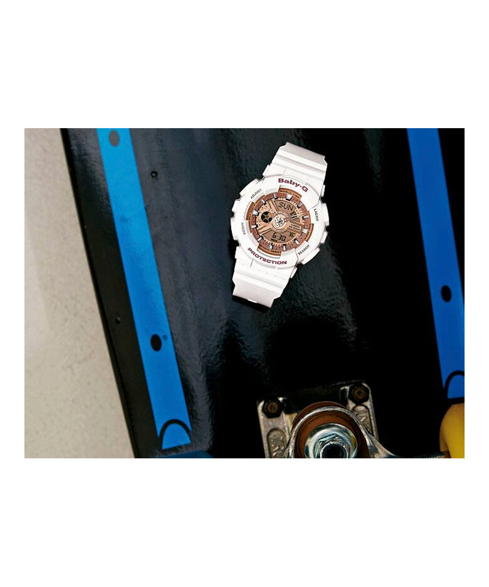 RELOJ PARA MUJER CASIO BABY-G BA-110-7A1DR -BLANCO