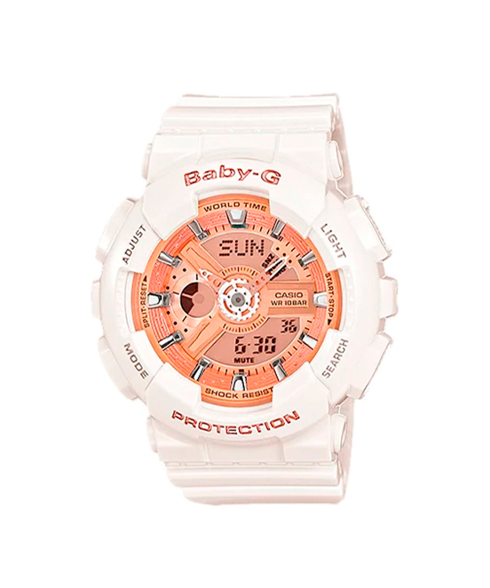 RELOJ PARA MUJER CASIO BABY-G BA-110-7A1DR -BLANCO