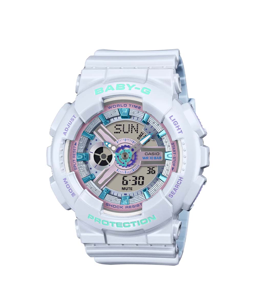 BA-110MC-7ADR RELOJ PARA MUJER CASIO BABY-G - BLANCO