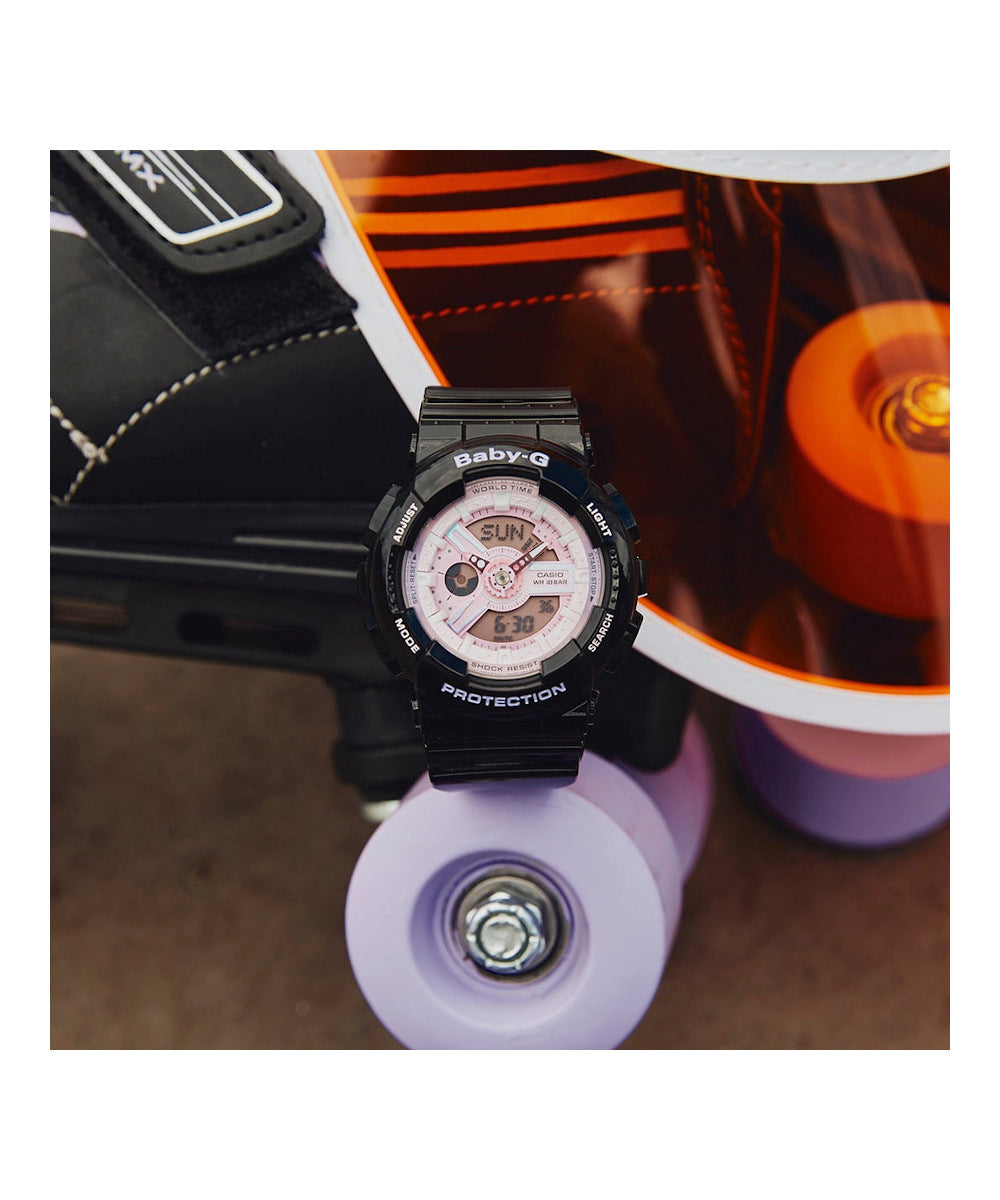 RELOJ PARA MUJER CASIO BABY-G BA-110PL-1ADR -NEGRO