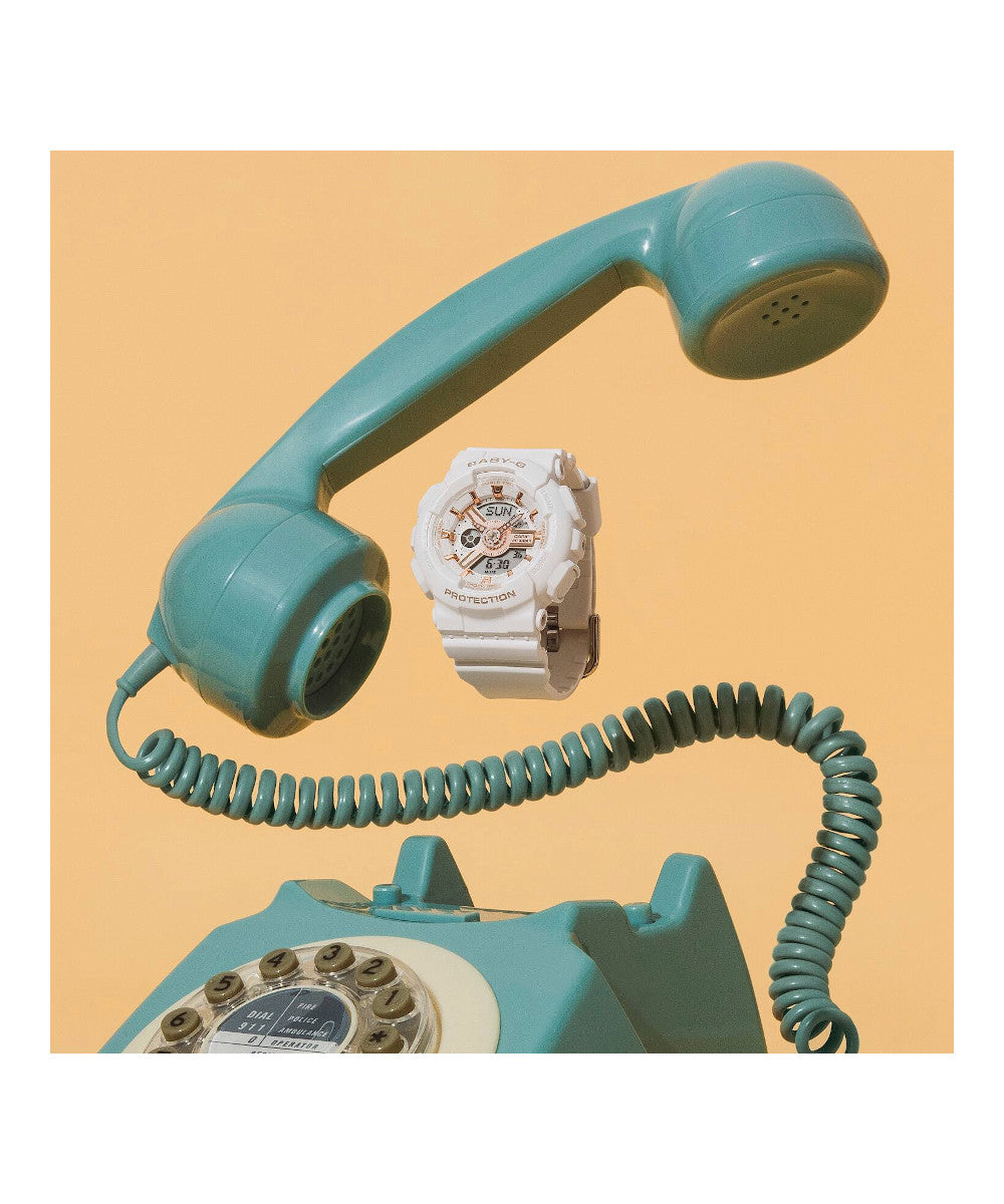 RELOJ PARA MUJER CASIO BABY-G BA-110XRG-7ADR -BLANCO