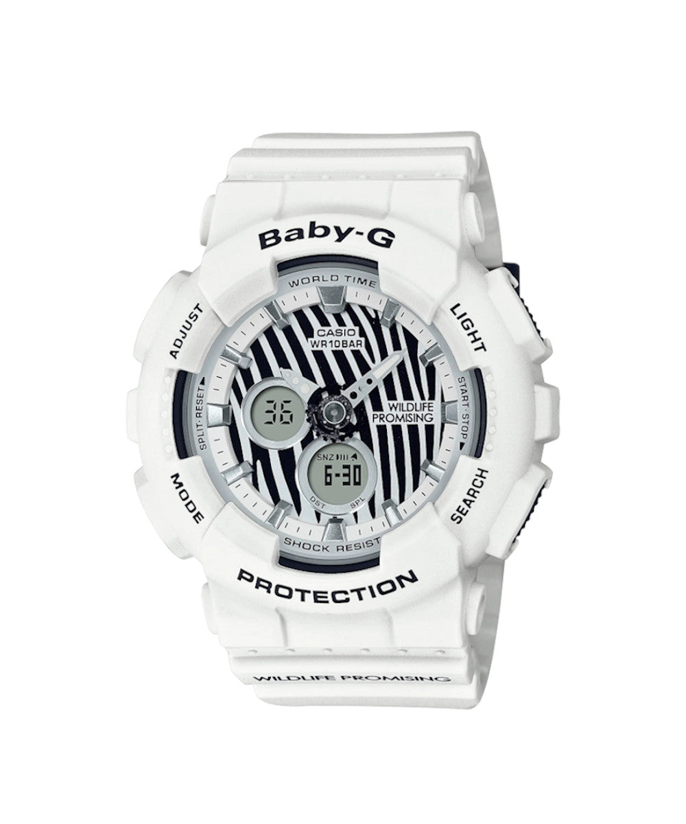 RELOJ PARA MUJER CASIO BABY-G BA-120WLP-7ADR -BLANCO