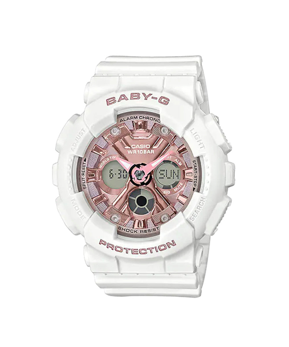 RELOJ PARA MUJER CASIO BABY-G BA-130-7A1DR -BLANCO