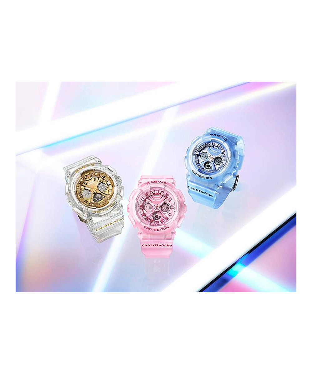 RELOJ PARA MUJER CASIO BABY-G BA-130CVG-7ADR -BLANCO