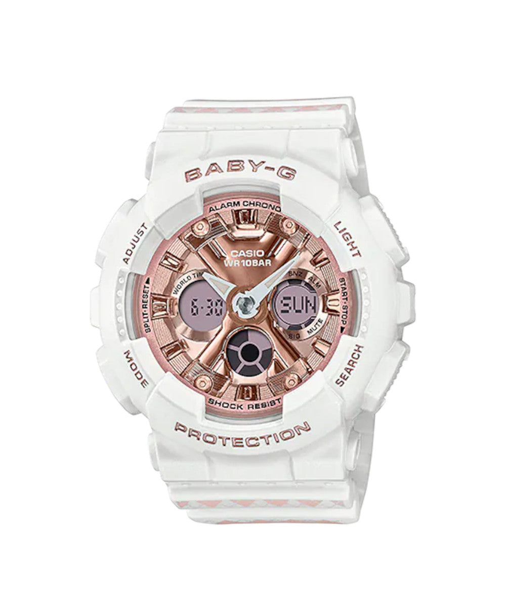 RELOJ PARA MUJER CASIO BABY-G BA-130SP-7ADR -BLANCO