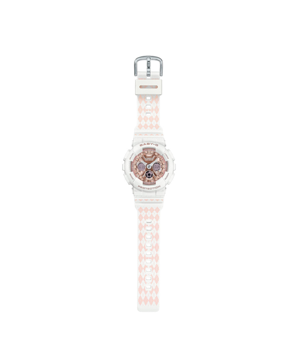 RELOJ PARA MUJER CASIO BABY-G BA-130SP-7ADR -BLANCO