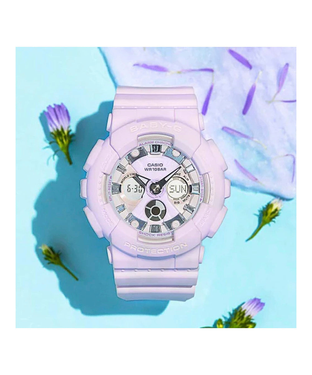 RELOJ PARA MUJER CASIO BABY-G BA-130WP-6ADR -MORADO