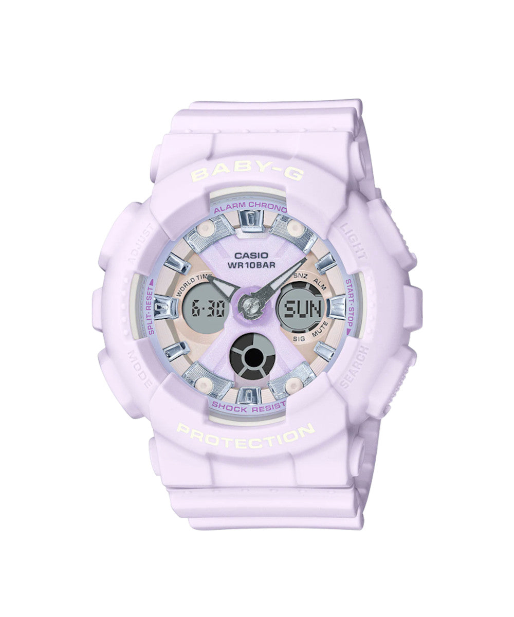 RELOJ PARA MUJER CASIO BABY-G BA-130WP-6ADR -MORADO