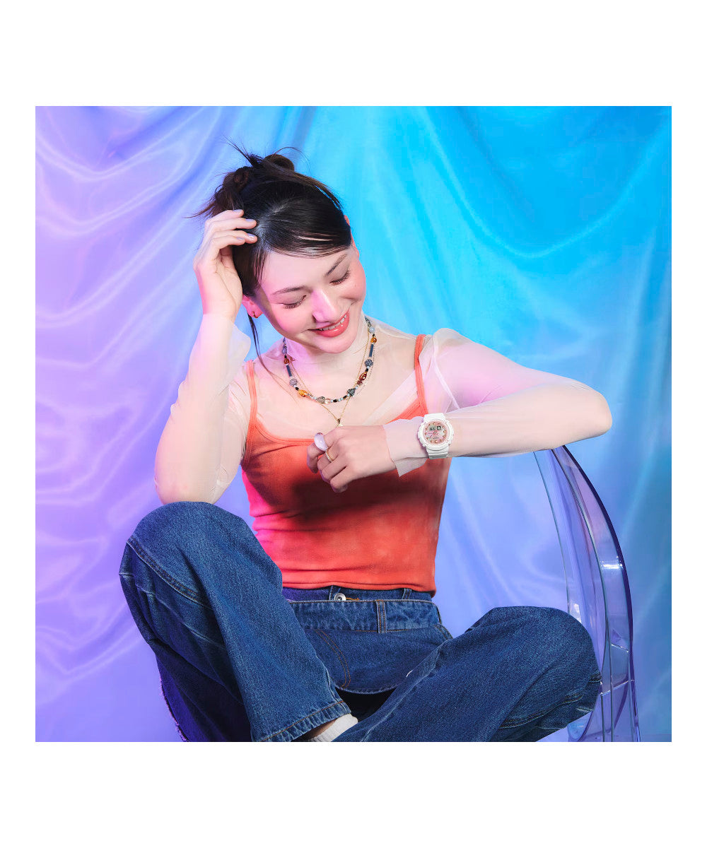 RELOJ PARA MUJER CASIO BABY-G BGA-280TD-7ADR -BLANCO