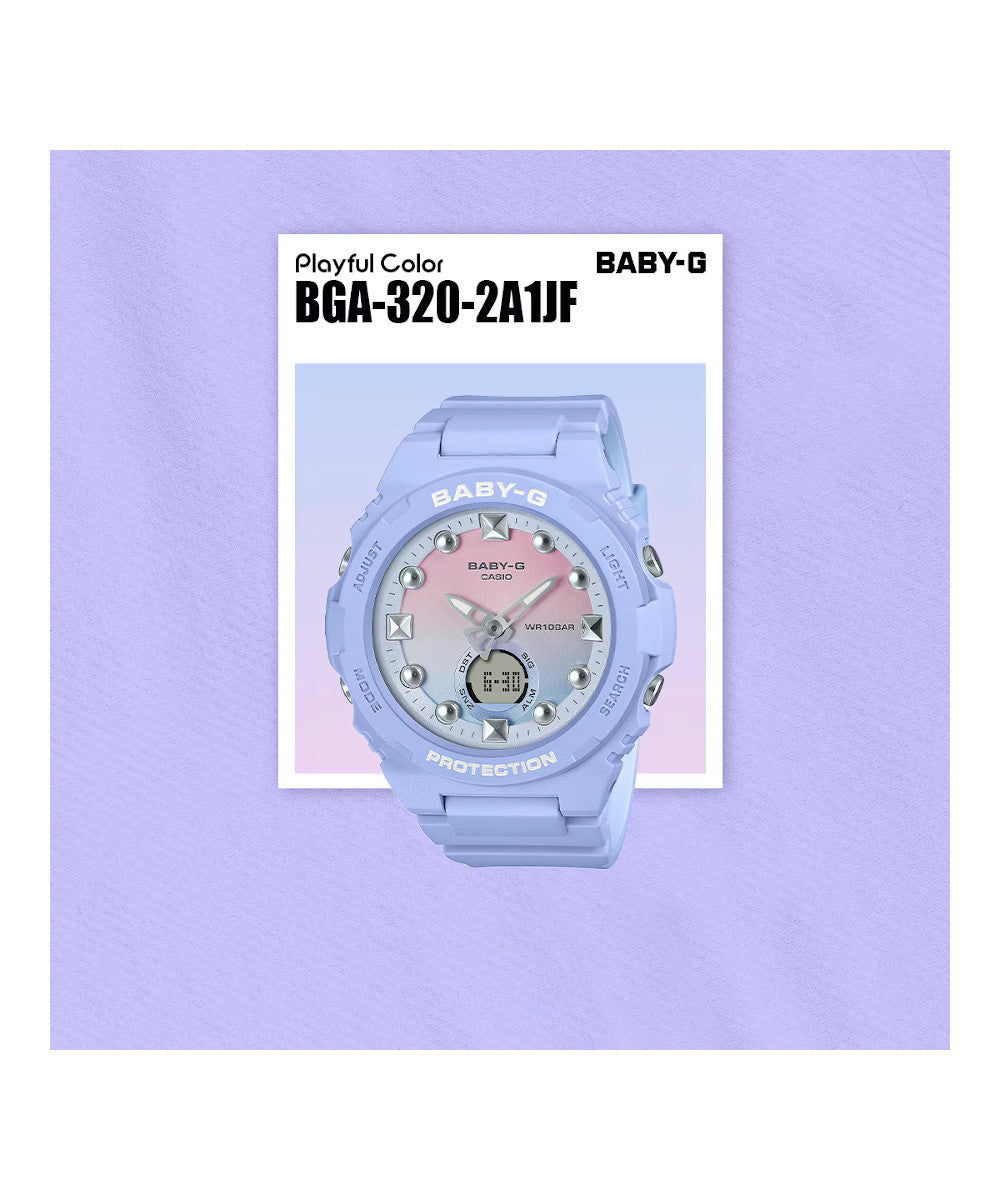 RELOJ PARA MUJER CASIO BABY-G BGA-320-2A1DR -AZUL