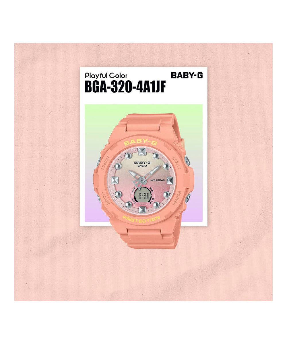 RELOJ PARA MUJER CASIO BABY-G BGA-320-4A1DR -ROSADO