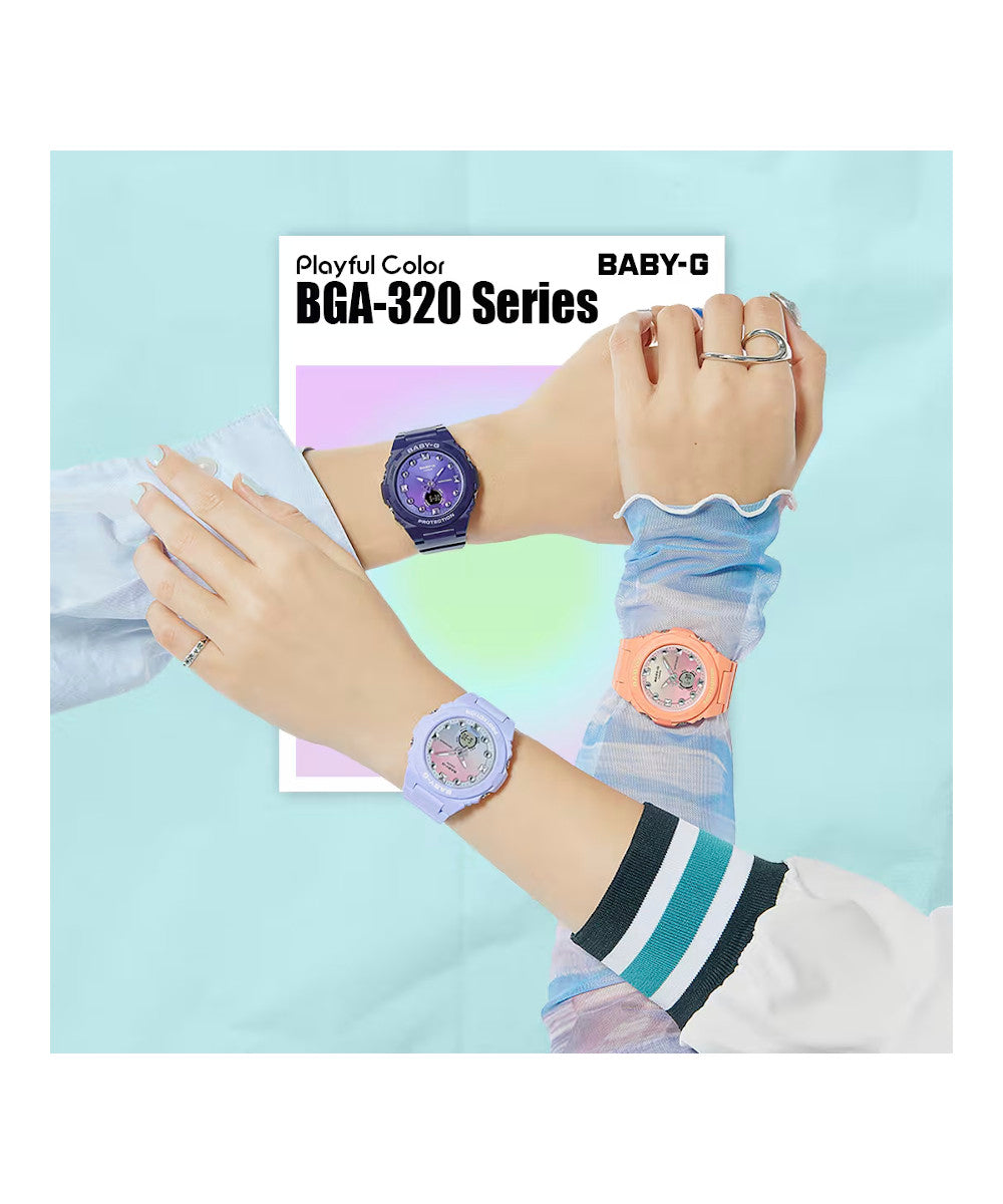 RELOJ PARA MUJER CASIO BABY-G BGA-320-4A1DR -ROSADO