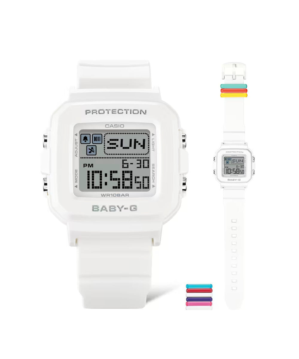 RELOJ PARA MUJER CASIO BABY-G BGD-10L-7DR -BLANCO