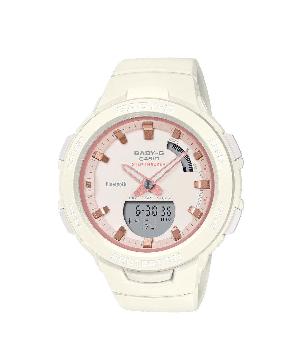 RELOJ PARA MUJER CASIO BABY-G BSA-B100CS-7ADR -BLANCO