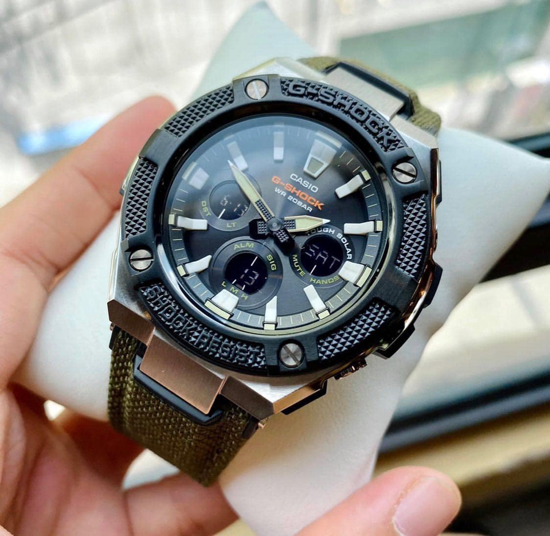 RELOJ ANÁLOGO DIGITAL PARA HOMBRE CASIO G-SHOCK GST-S330AC-3ADR - VERDE